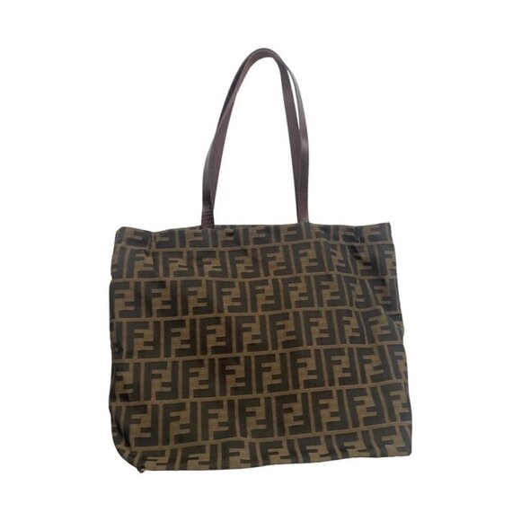 Fendi Tonal brown calf leather FF logo tote bag / FAN - Picture 1 of 6